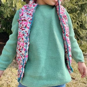 Zara: Knit Long Sleeve Sweater with Shoulder Button Pastel Green 3-4Y Unisex